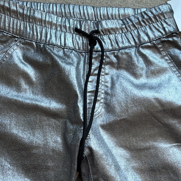 NWT Juicy Couture Easy Skinny Drawstring Metallic Pants Joggers 26 - Picture 2 of 4